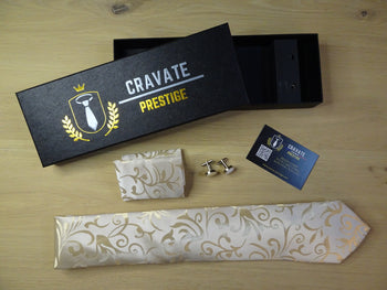 Coffrets Cravate Pack Prestige Champagne Floral