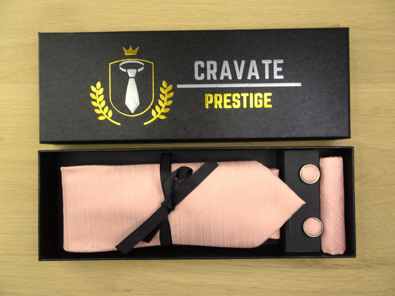 Coffrets Cravate Pack Prestige Rose Pale Modern