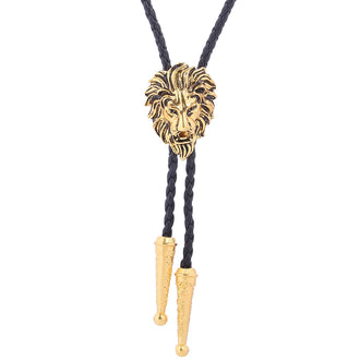 Cravate Bolo TĂȘte de Lion Or 2