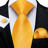 Cravate Jaune Strié