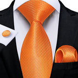 Cravate Orange Grain de riz