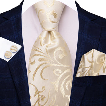Cravate Pack Prestige Champagne Floral