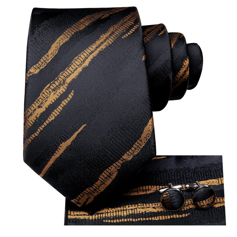 Cravate Pack Prestige Noire et Or