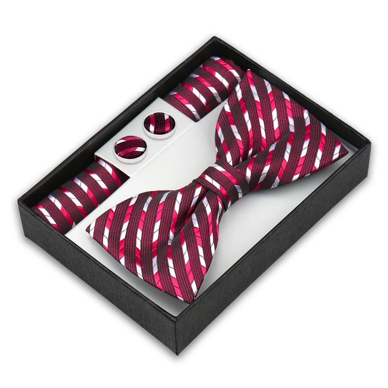 Coffret Noeud Papillon Élégance – Ensemble 3 Pièces pour un Style Parfait