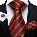 Cravate Bordeau & Or Pack Prestige - Cravate Prestige