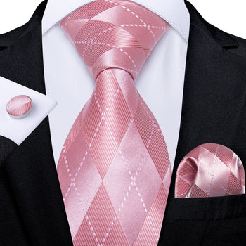 Cravate Rose Jacquard