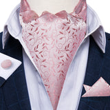 Cravate Ascot Rose Pale Floral