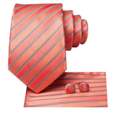 Cravate Corail a Rayures