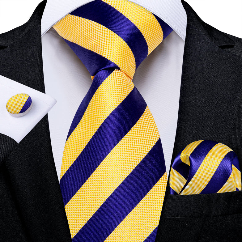 Cravate Jaune et Bleu