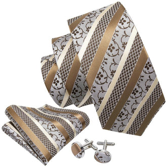 Cravate_Or_et_Marron_Chic