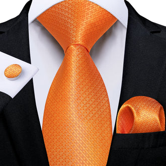 Cravate Orange Grain de riz