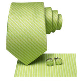 Cravate Verte Pistache a Chevrons