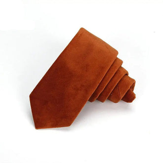 Cravate en Velours Bronze