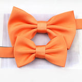 Ensemble Nœud Paillon père et fils Orange