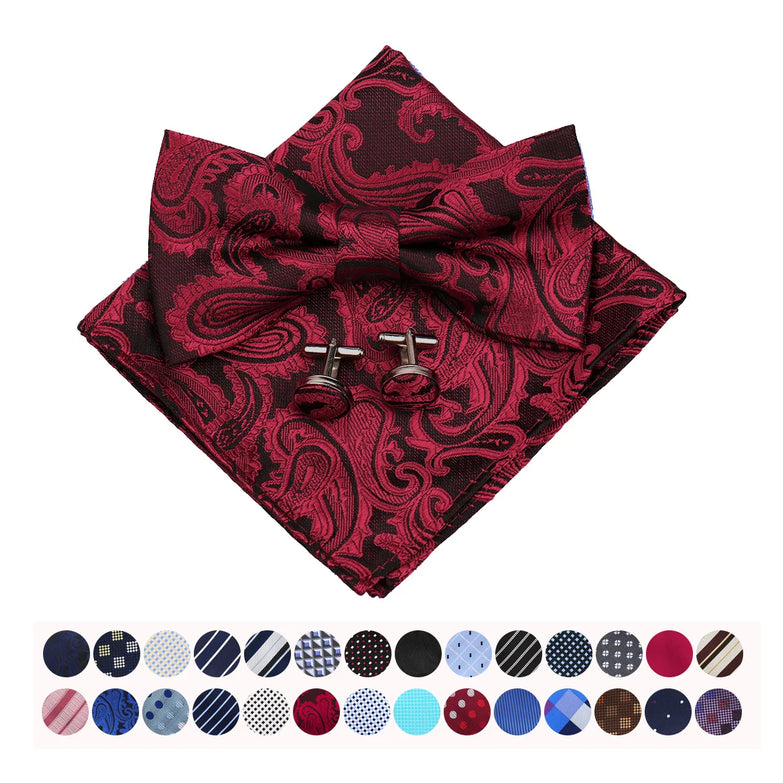 Coffret Noeud Papillon Élégance – Ensemble 3 Pièces pour un Style Parfait