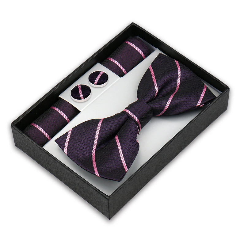 Coffret Noeud Papillon Élégance – Ensemble 3 Pièces pour un Style Parfait