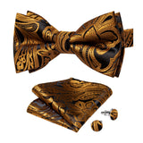 Nœud Papillon Noir et Or Baroque