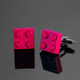 boutons de manchette Lego Fuchsia