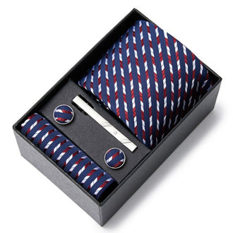 Coffret Cravate Bleu Foncé Fantaisie