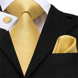 Cravate Effet paille Jaune