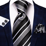 Cravate Noir et Blanc Chic Pack Prestige