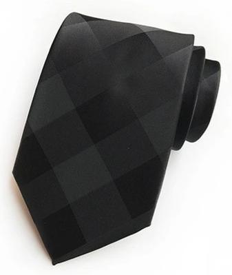 Cravate Noire à Carreaux - Cravate Prestige