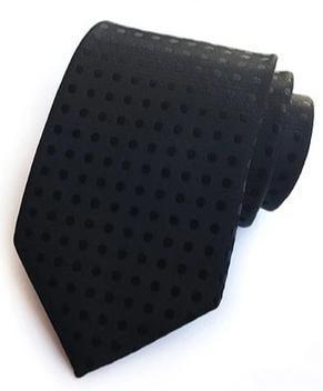 Cravate Noire à Pois Noir