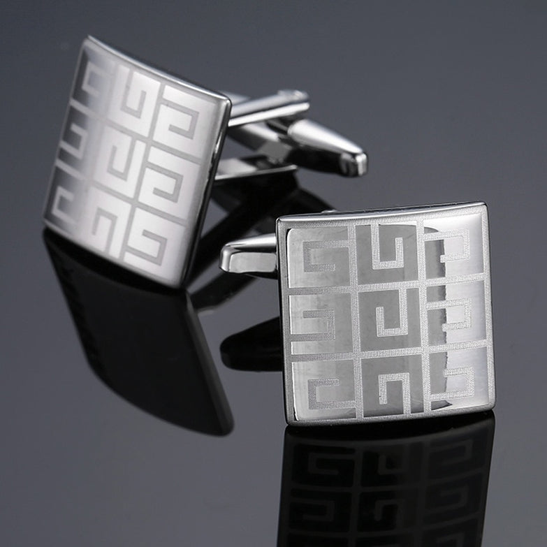 Boutons de Manchette Argent Inca