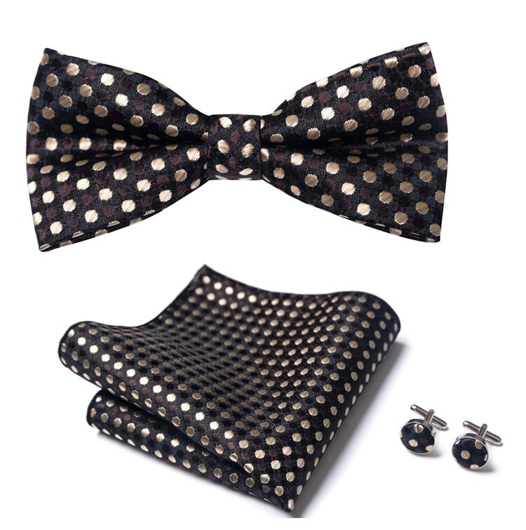 Nœud Papillon Noir à Pois