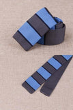 Cravate en Tricot Gris et Bleu - Cravate Prestige