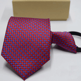 Cravate Pré-nouées Fuchsia à Motifs Bleu & Rouge - Cravate Prestige