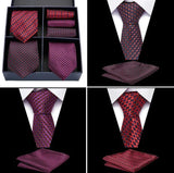 Coffret de Cravates Trio Bordeau Fuchsia - Cravate Prestige