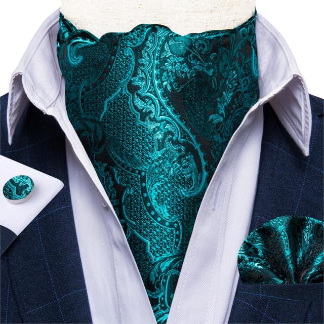 Imperial Green Patterned Ascot Tie