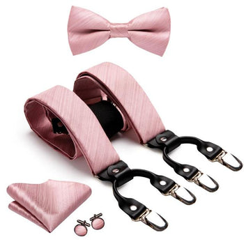 Nœud papillons et Bretelles Rose Pâle